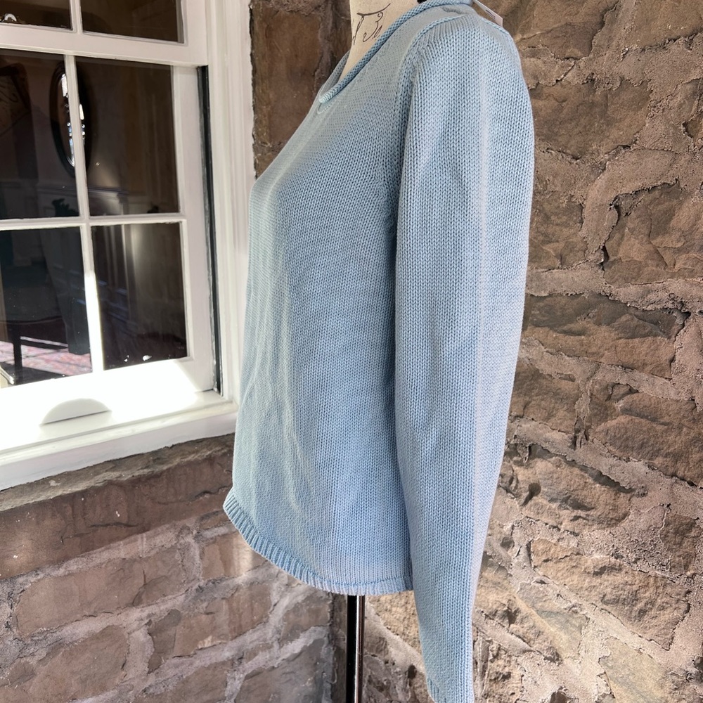 NWT size M GAP Light Blue rolled neck Crewneck Sweater - Picture 6 of 10